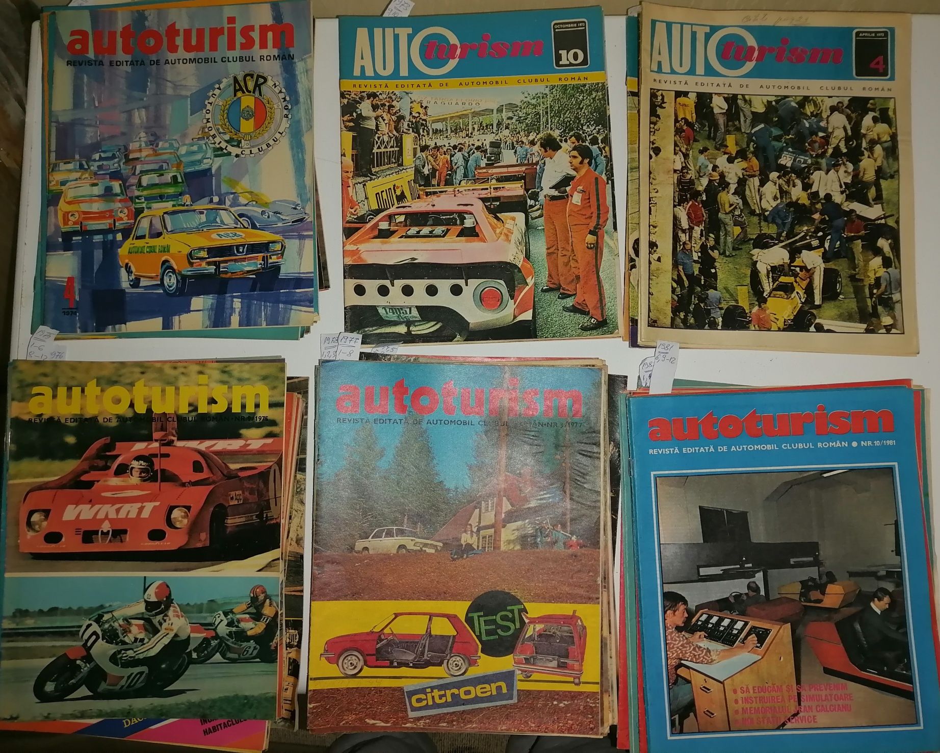 90 reviste AUTOTURISM, între anii 1972 - 1983