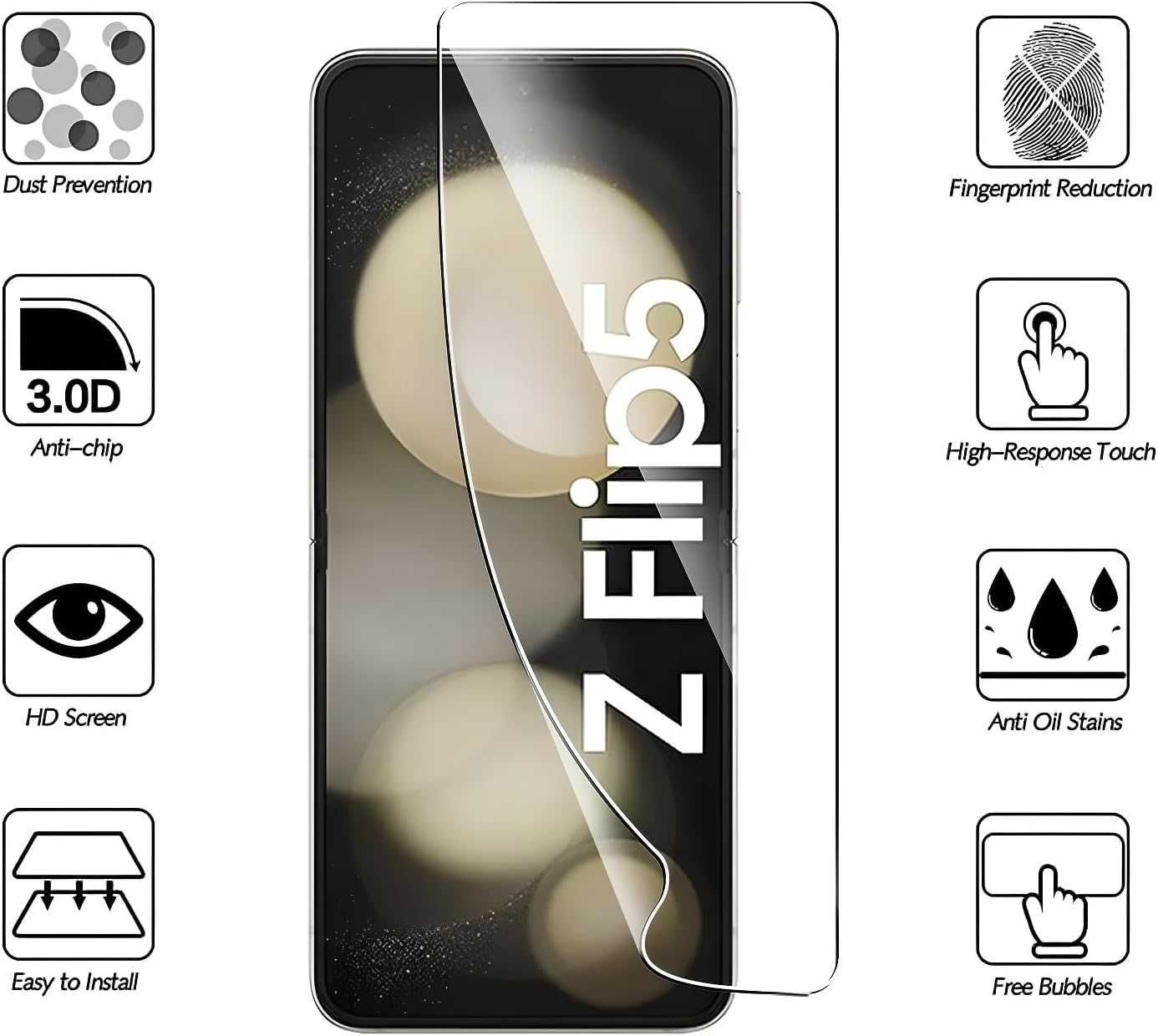Комплект хидрогел протектори за екран за Samsung Galaxy Z Flip 5