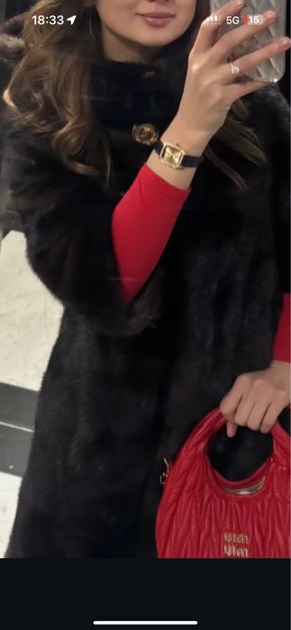 Шуба норковая коричневая без повреждений