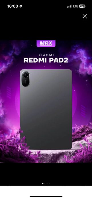 Продается планшет  Redmi pad 2 с сим картой