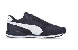 Puma, Унисекс спортни обувки ST Runner от еко кожа и текстил, Тъмносин