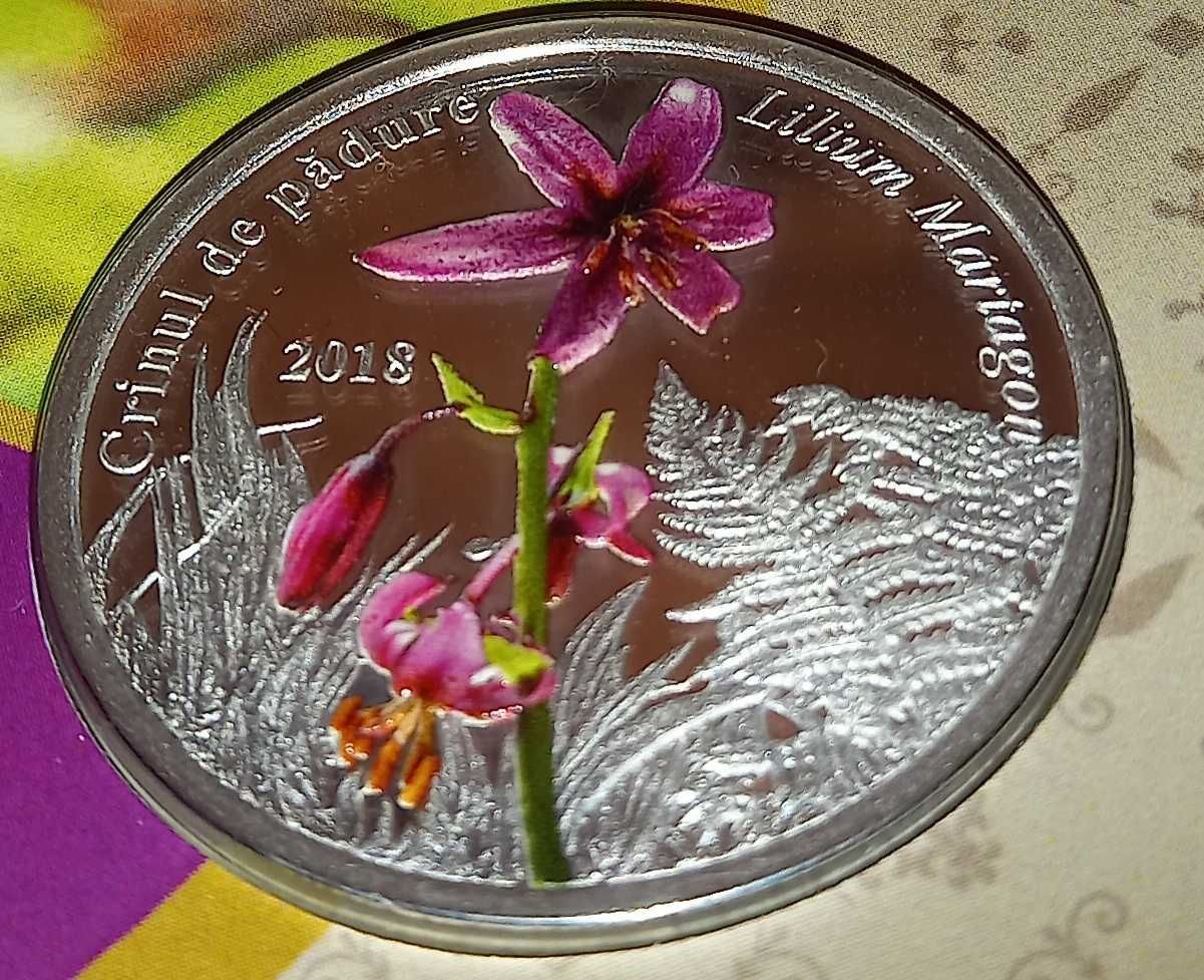Medalie argint 925, Crinul de Padure, tiraj 100 buc