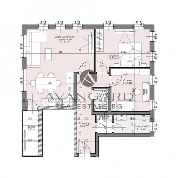 Продава се Тристаен апартамент в Пловдив, Прослав - 109 кв.м за 999 €/кв.м - Снимка #1
