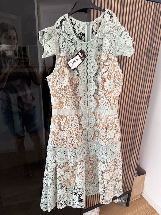 Rochie de zi/ ocazie verde/ vernil