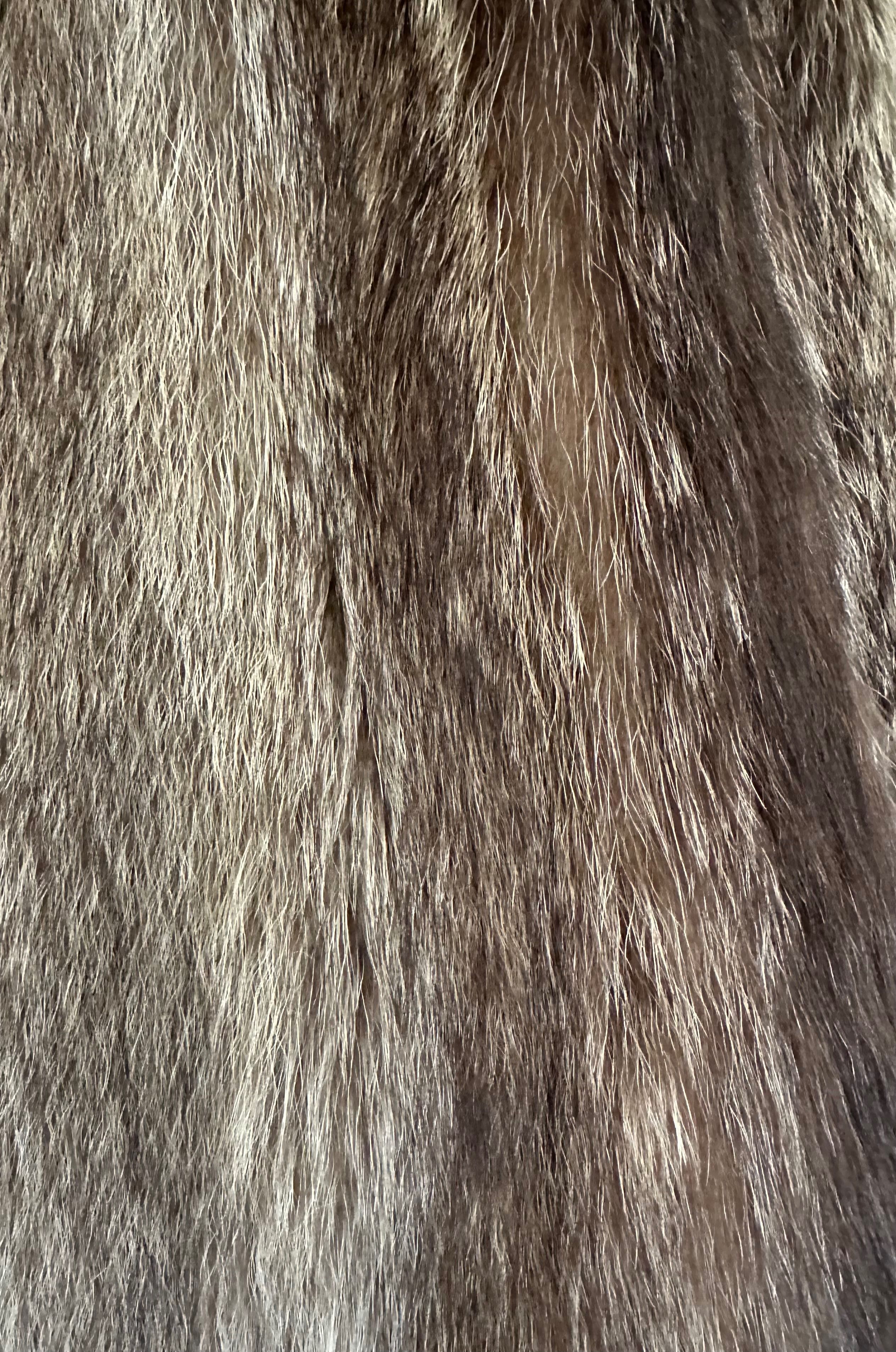 Палто от естествена кожа с косъм