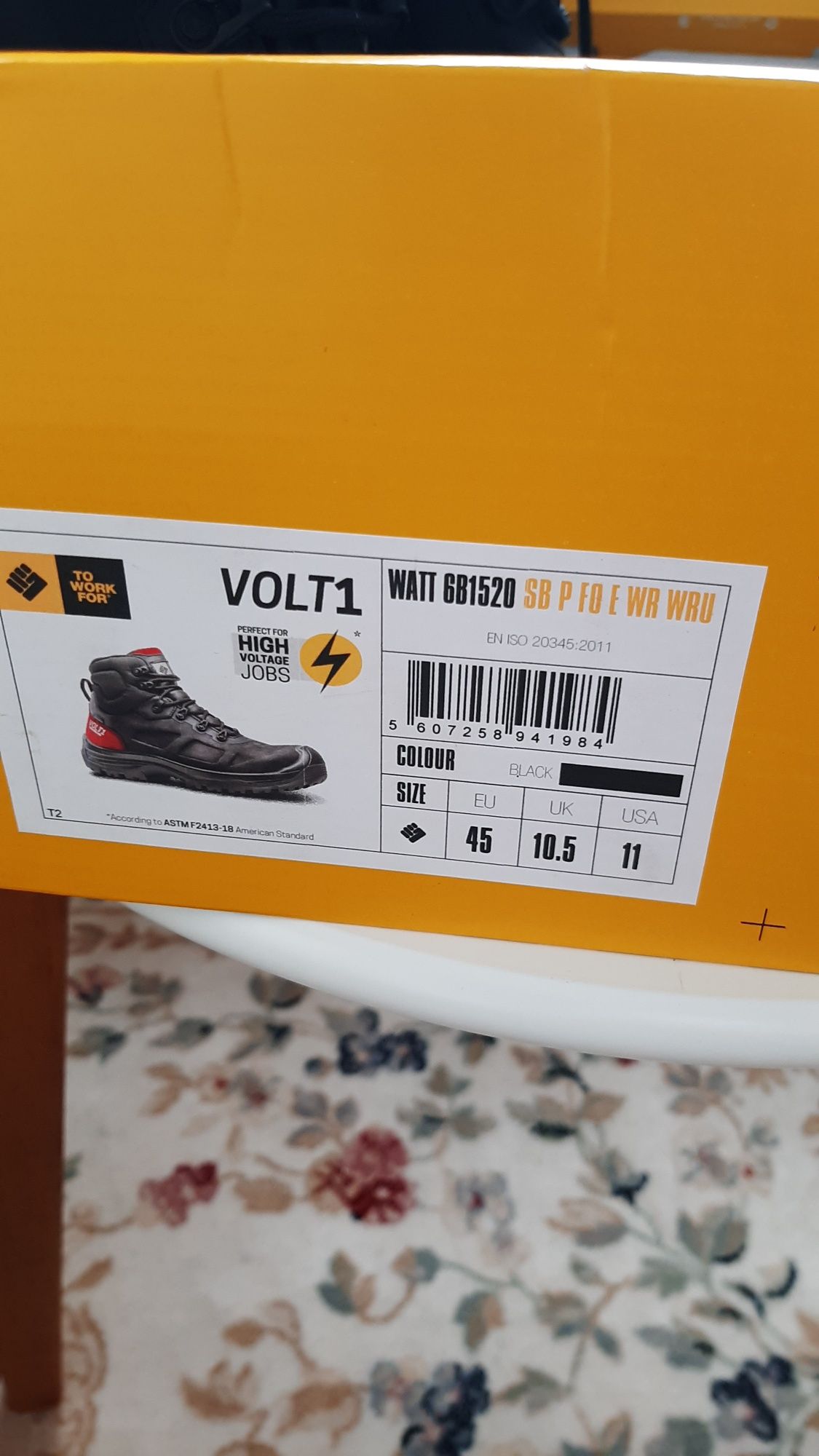 Pantofi de protectie munca VOLT 1 . made in Potugal mas.45.