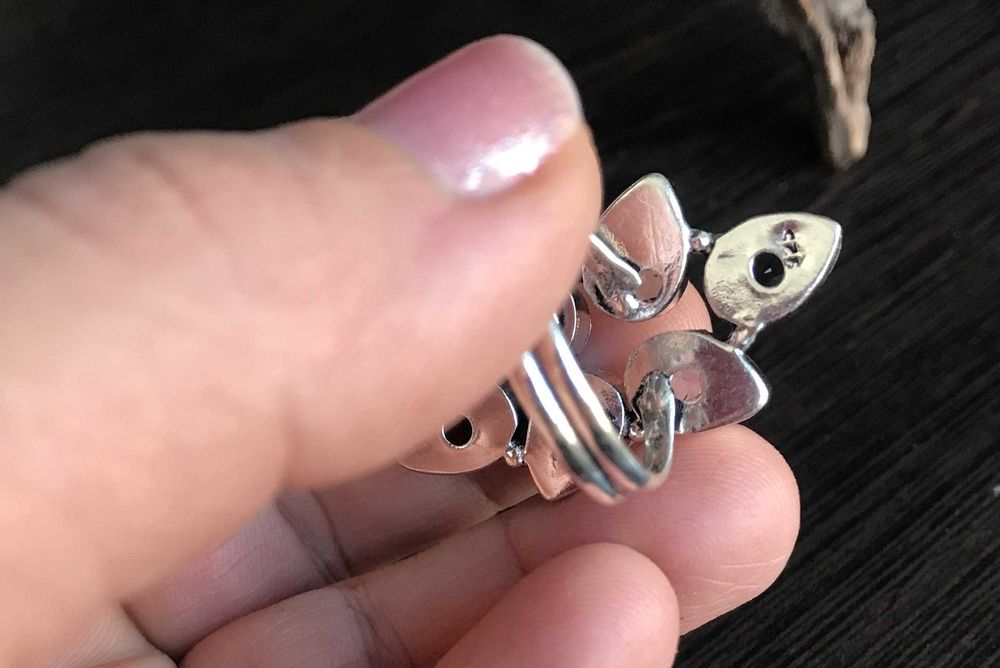 Inel Argint 925 Floare cu Ametiste