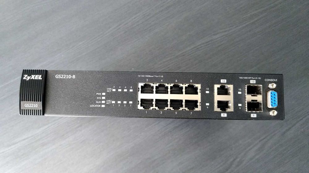 Switch Zyxel GS2210-8, 8 port 10/100/1000 Mbps, 2xGiga RJ45/SFP Layer2