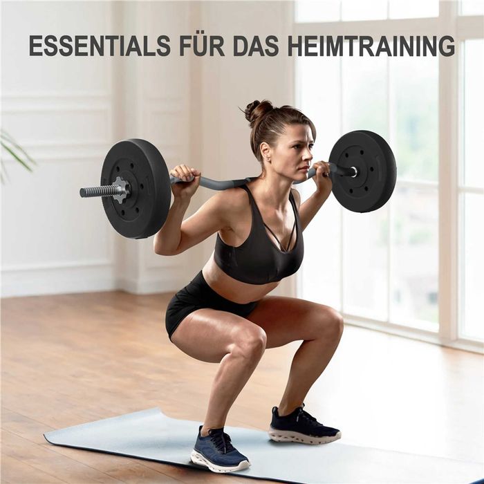 Haltera 20 kg cu bara Z si discuri ajustabile |R 614904 Black