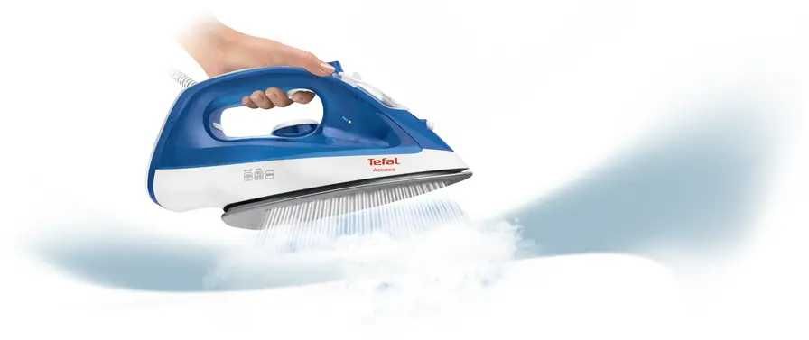 Ютия Tefal Access FV1511E3, 2000W, 90 гр/мин, 250 мл, Бяла/Синя