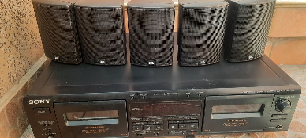 Двукасетъчен Дек SONY dc we 505 JBL 75sat Сателитни колонки