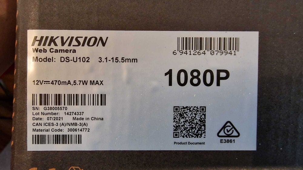 Camera Web Full HD PTZ Hikvision DS-U102, 2 MP, 3.1 - 15.5 mm