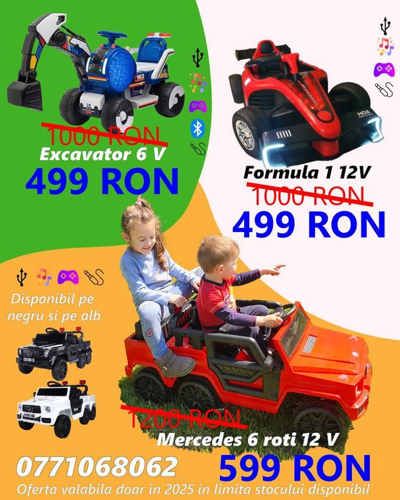 Masinute electrice pentru copii