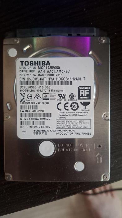 Жесткий диск для ноутбука 500гб