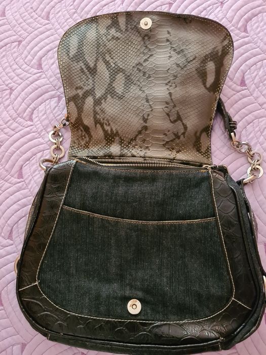 Poseta Guess denim+piele