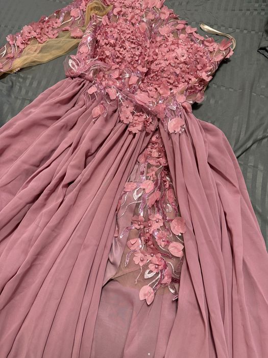Rochie lunga de ocazie roz L