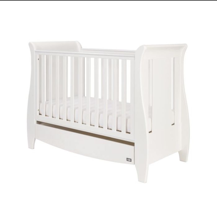 Vand pat copii lemn masiv 3 in 1  Tutti Bambini + saltea +protectie