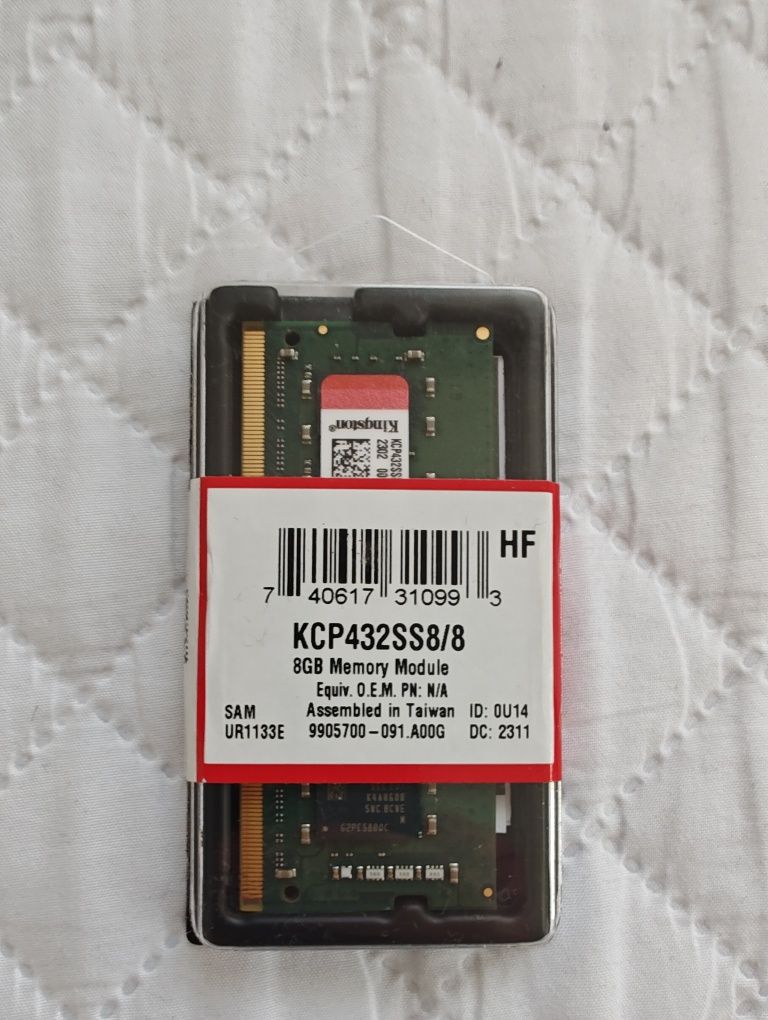 Vând memorie RAM laptop de la Kingston ,8 GB,DDR4, 3200  mhz , sigilat