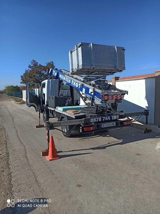 Качване и сваляне на материали мобилен асансьор