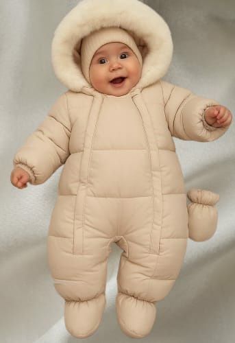 Зимний комбинезон для малышей до 1 года