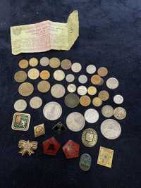Монеты, значки СССР