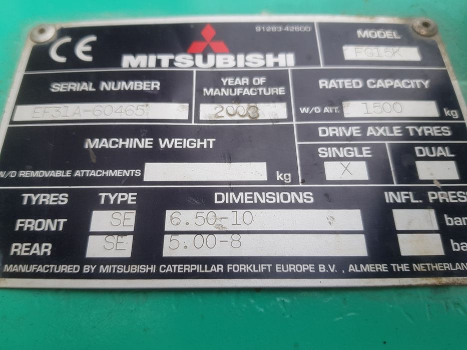 Stivuitor Mitsubishi FG15K Gpl - 2003