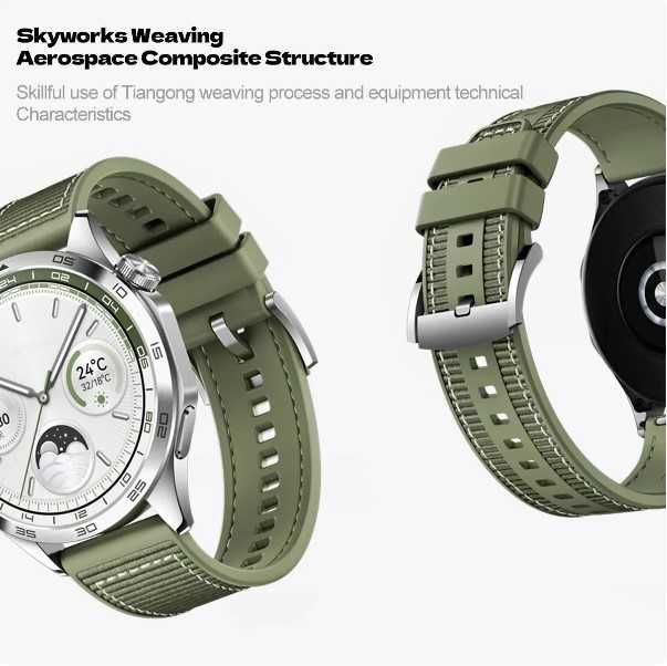 Curea silicon+Nylon Huawei Watch GT,GT2,GT3,GT4(46mm), GT2e 22mm