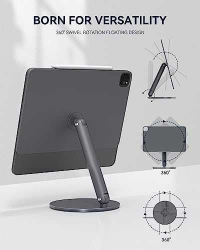 Нова Въртяща се магнитна стойка за iPad алуминиев държач таблет Apple