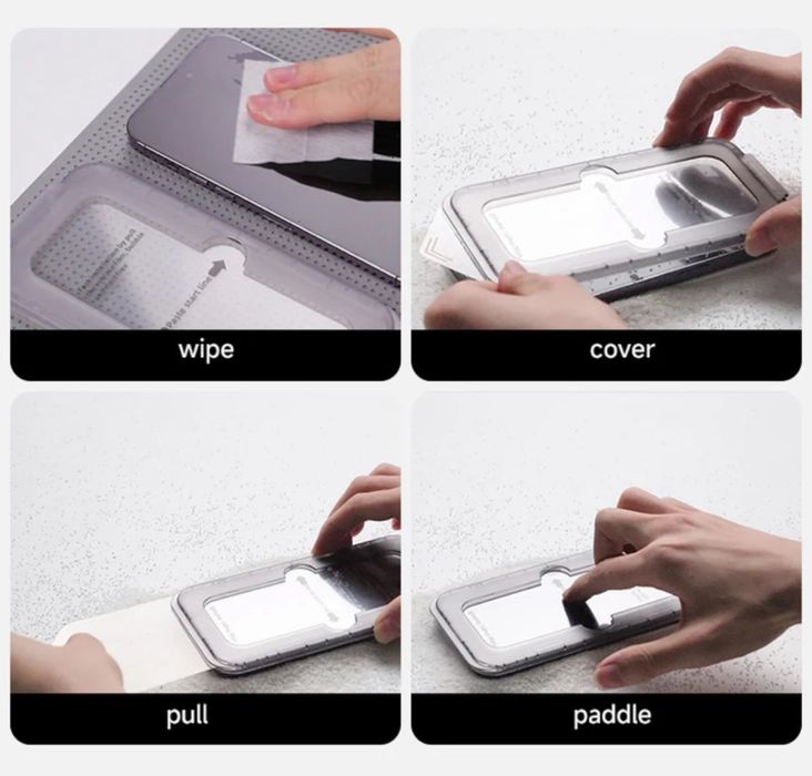 Set 2 Folii Sticla Tempered Glass Privacy iPhone 13 Pro 14 Pro 15 Pro