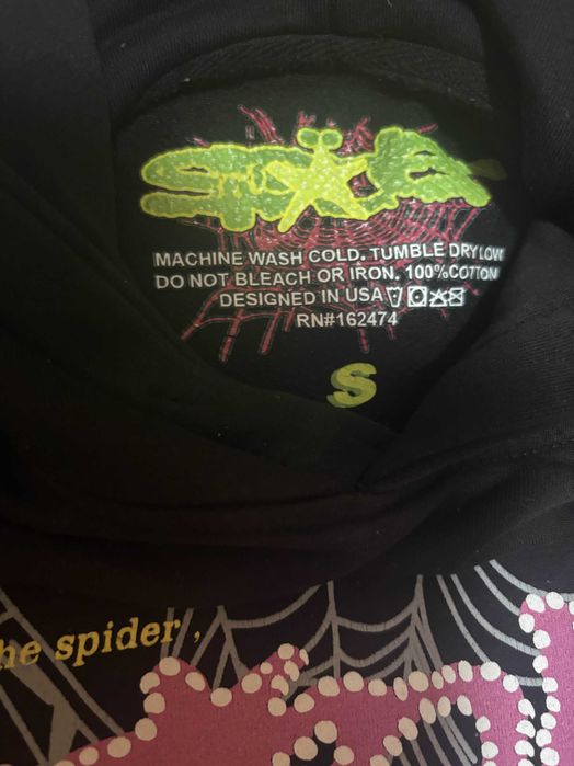 Sp5der hoodie размер S