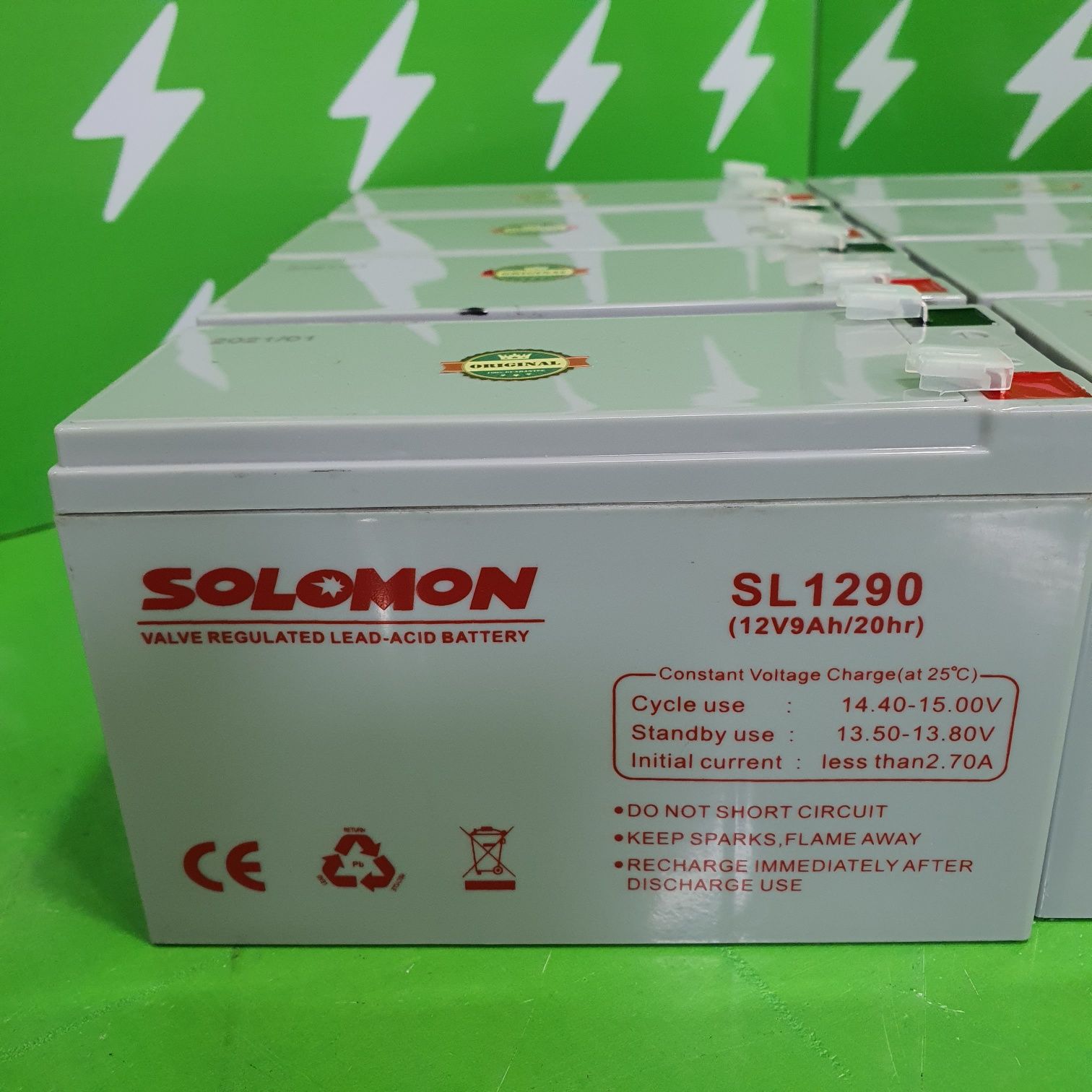 Новые Аккумуляторы Solomon 12V-7.2A 12V-8А/ 12V-9A / 12V-12A / 12V-20A
