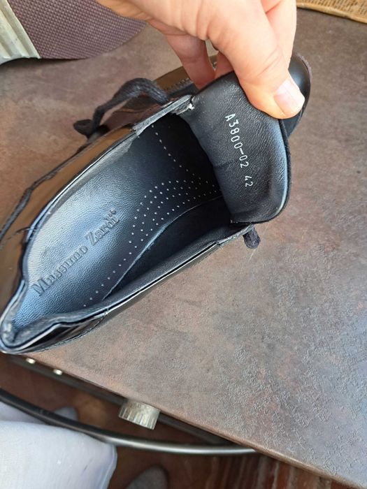 мъжки обувки,черни кожени италиански Massimo Zardi-ном.42