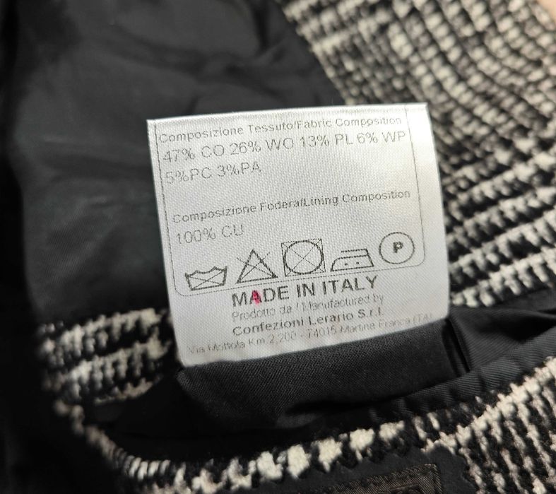 Tagliatore Оригинално мъжко луксозно палто размер 48/R  /  L