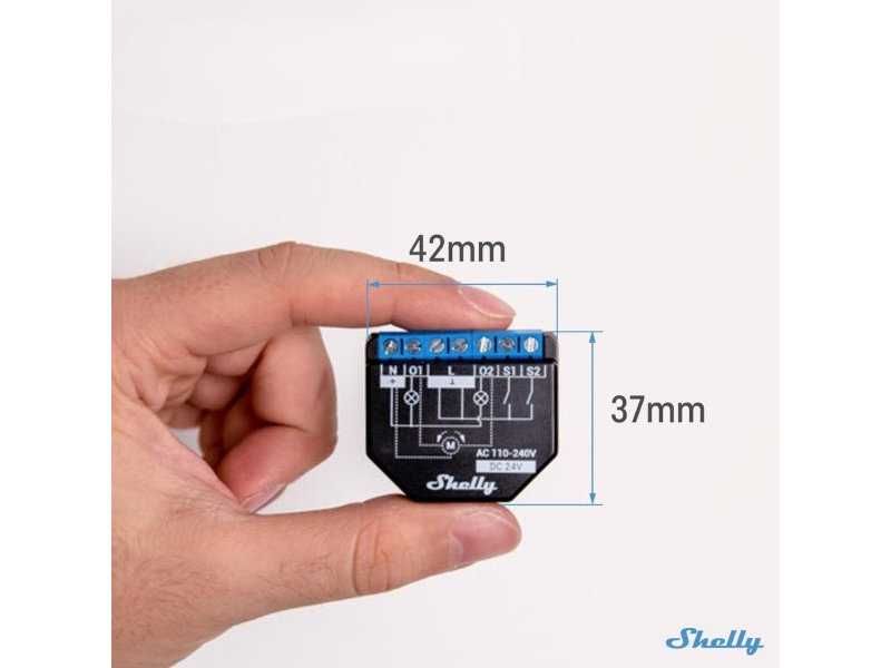 Умен Wi-Fi Ключ за Щори и Осветление Shelly Plus 2PM (2 Канала, 16A)