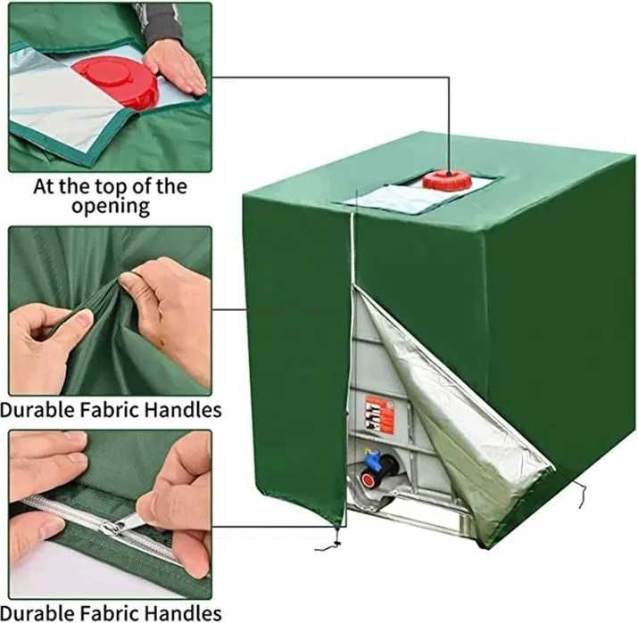 Prelata protectie cu aluminiu pt butoi container cub IBC 1000l. 2 buc