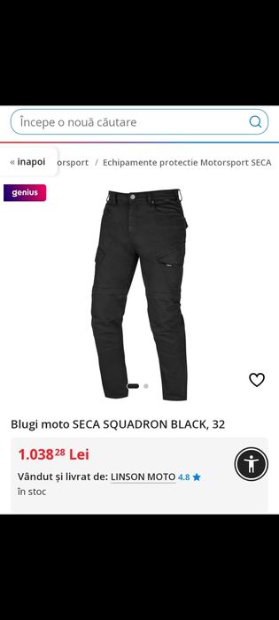 Blugi moto damă SECA SQUADRON