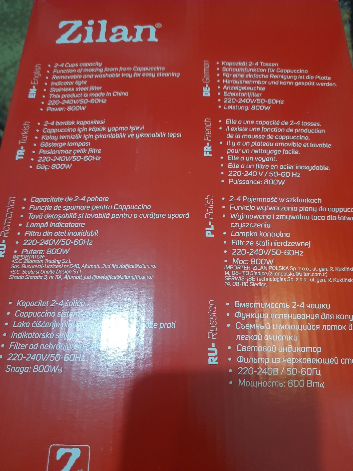 Expresor manual Zilan cafea măcinată
