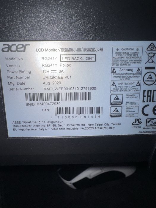 Монитор Acer Nitro 165hz 23,8”