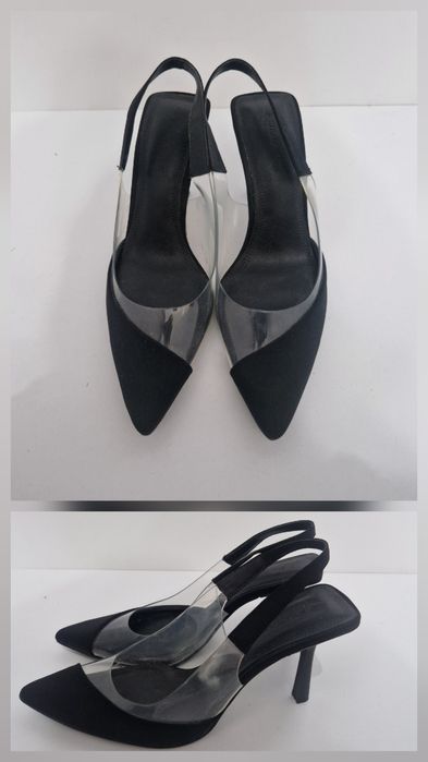 Обувки от сатен Stradivarius