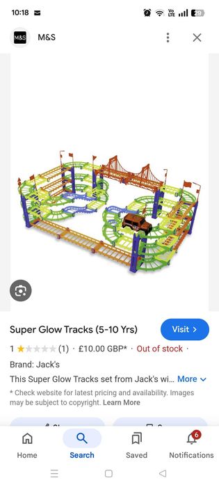 Pista de masini care lumineaza in intuneric - Super Glow Track