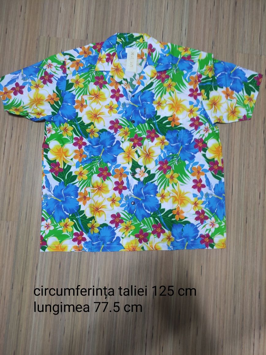 Camasi  Hawaii inflorate 3XL are 125 cm de jur împrejurul bur