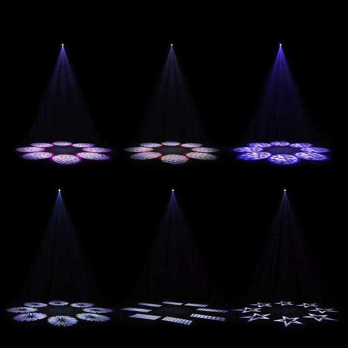 Movinghead Spot 160W LED cu ring light RGB (disco dj nunti evneimente)