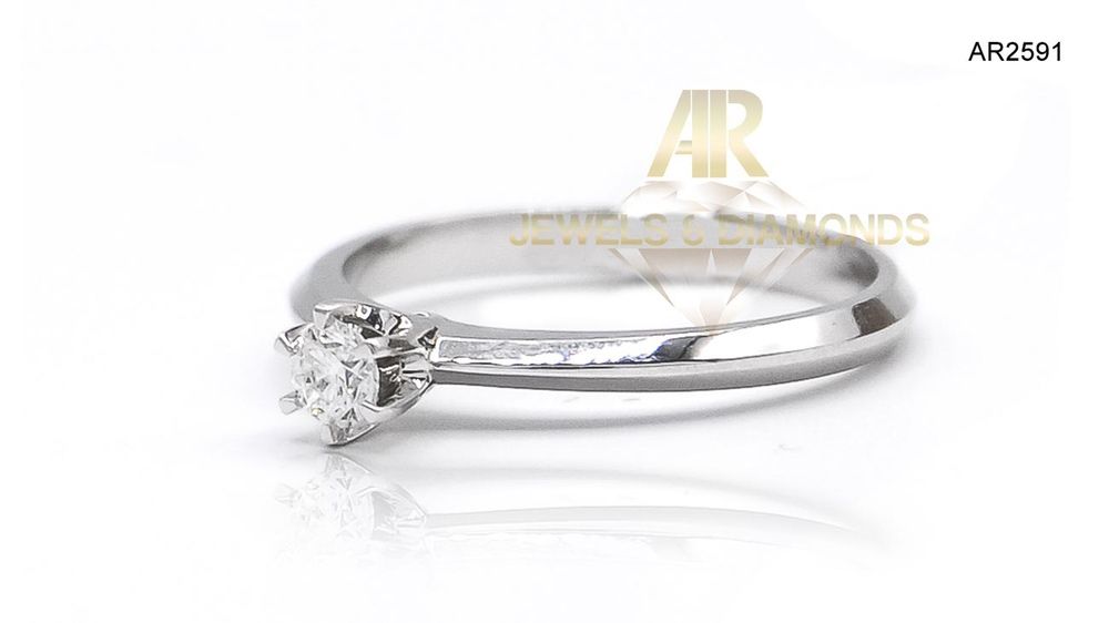 Inel Aur Alb cu DIAMANT model nou ARJEWELS(AR2591)