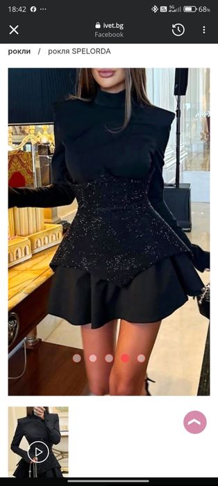 Черна къса рокля