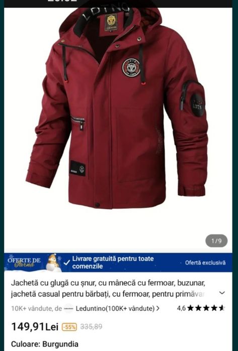 Geacă bărbați nouă măr 50