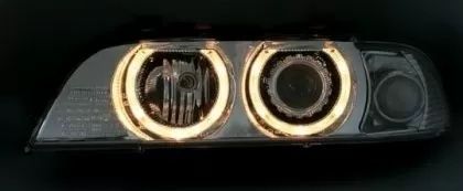 Кристални фарове Angel Eyes BMW E39 (1995-2003) - черни