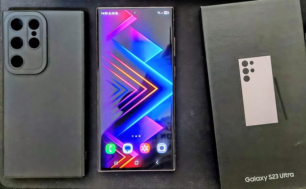 S23 ultra culoare roz plus căști jabra