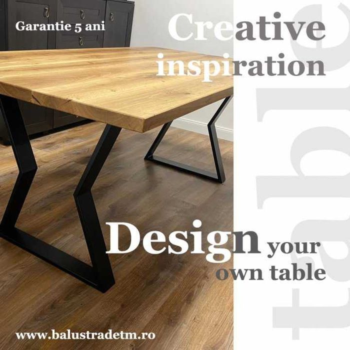 Picioare metalice masă – Design Modern, Livrare Rapidă. BalustradeTM