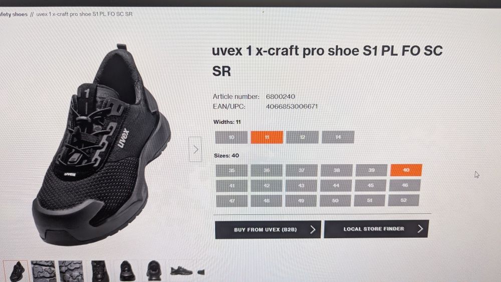Adidași UVEX 1 X-craft Pro mărimea 40