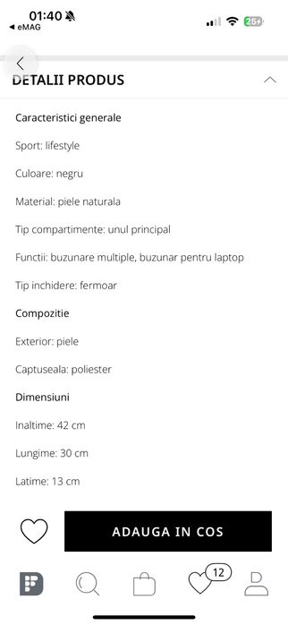 Rucsac din piele naturală